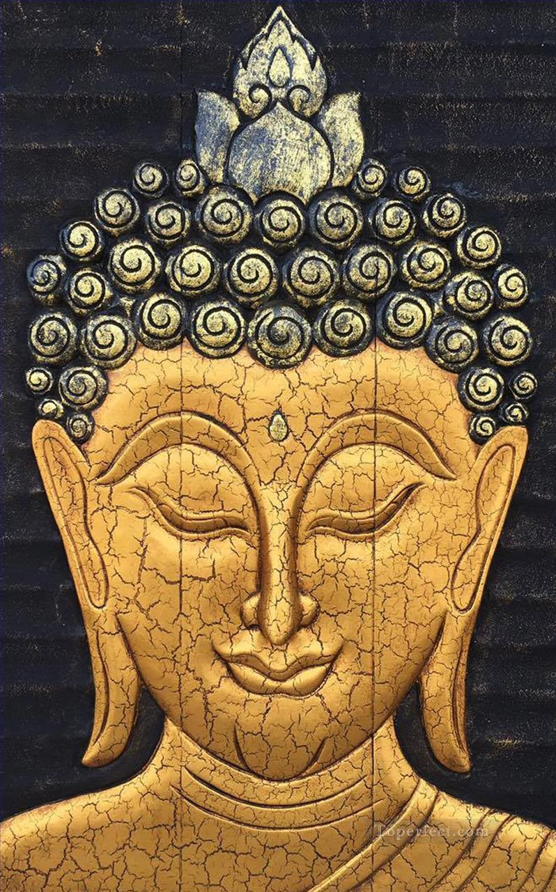 Buddha head sculpture style Buddhism Oil Paintings
